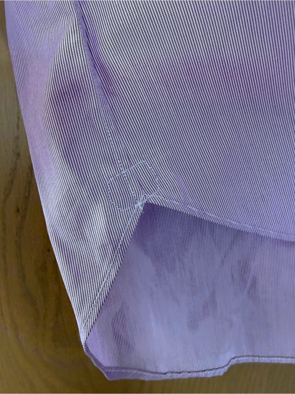 Valentino Light Lavender Stripe Men's Dress Shirt Cotton Italy / 41 / 16 - Picture 8 of 15